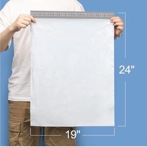 White 19 x 24" self - seal poly mailer (200ct per box)